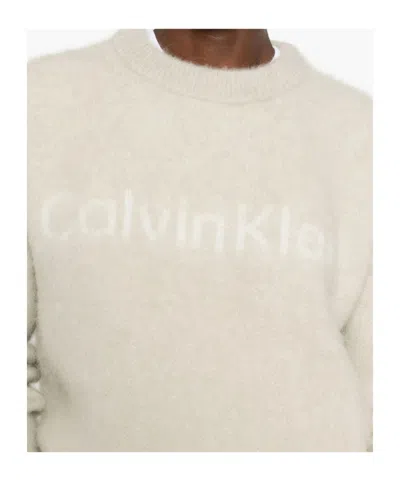 Calvin Klein Sweater In Blended Alpaca In Neutral