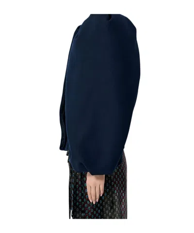 Dries Van Noten Women Puff-sleeve Jacket In Blue