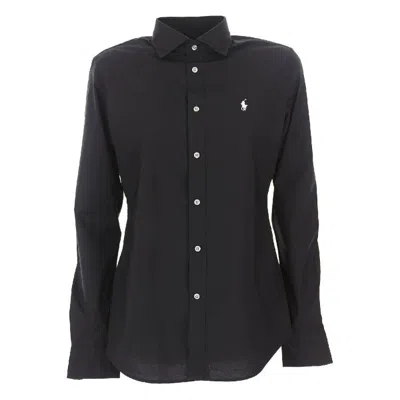 Polo Ralph Lauren Long-sleeve Strech Poplin Shirt In Black