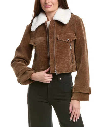 Avec Les Filles Corduroy Jacket In Brown
