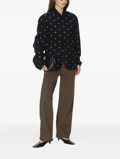 Rier Walker Flower Jacket In Black