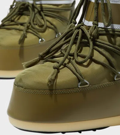 Moon Boot Round-toed Ankle Boots In Green