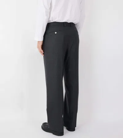 Auralee Super Light Wool Two-tuck Slacks Top Charcoal In Gray