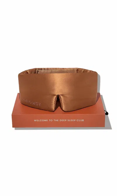 Drowsy Original Silk Sleep Mask - Pumpkin Spice In Brown