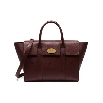 Mulberry Bayswater With Strap In Burgundy