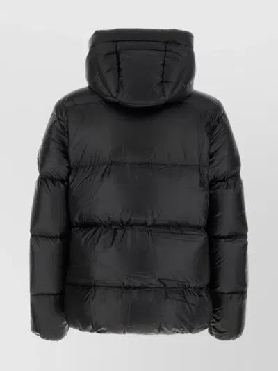 Pyrenex Hooded Quilted Down Jacket In Black