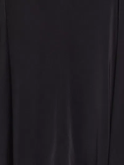 Semicouture Flowy Mini Dress With Cape And Flared Sleeves In Black