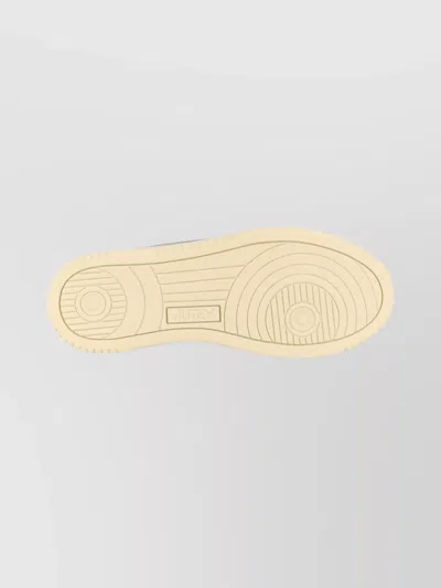 Autry Sequined Low-top Leather Sneakers In Silver