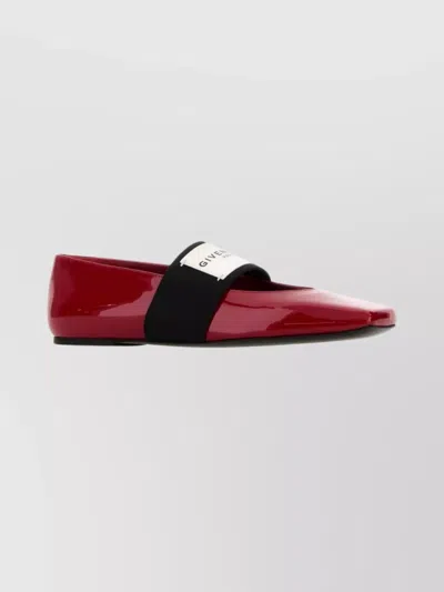 Givenchy Patent Leather Pointed Toe Ballerina Shoes