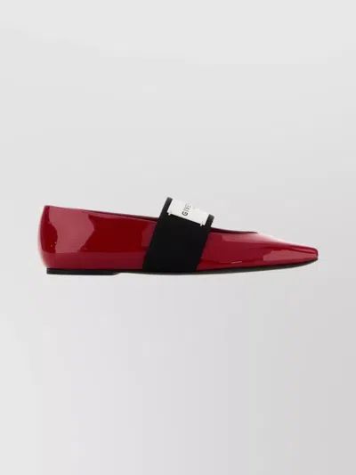Givenchy Patent Leather Pointed Toe Ballerina Shoes