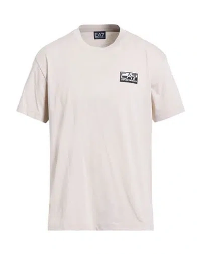 Ea7 Man T-shirt Beige Size 3xl Cotton In Neutral