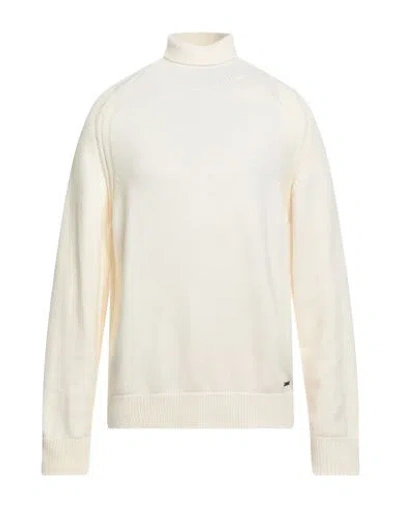 Victor Cool Man Turtleneck Cream Size Xxl Cotton, Polyester, Acrylic, Polyamide, Wool In Neutral
