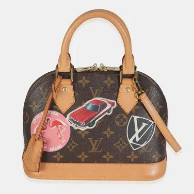 Pre-owned Louis Vuitton Monogram Canvas World Tour Alma Bb In Brown