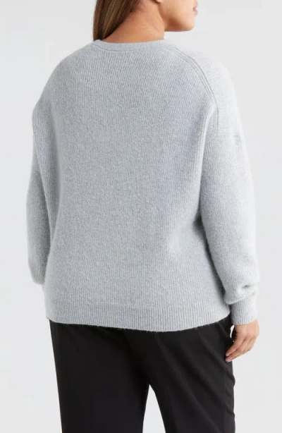 Nordstrom Sparkle V-neck Sweater In Gray