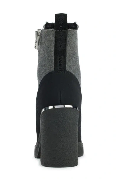 Dkny Women's Toia Lace-up Zip Block Heel Booties In Black