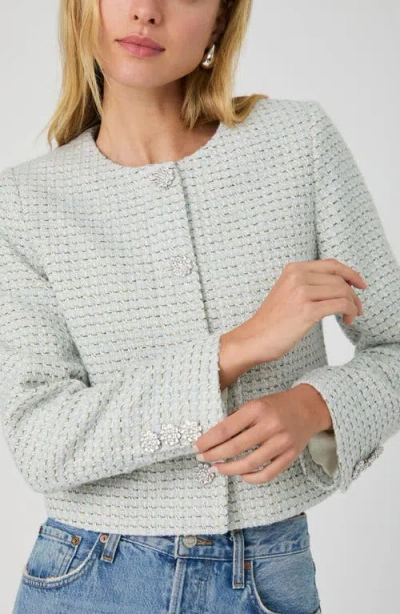 French Connection Tweed Jacket In Blue