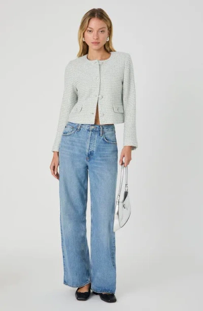 French Connection Tweed Jacket In Blue