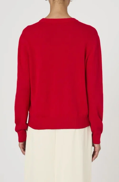 French Connection Logo Script Sweater In Red