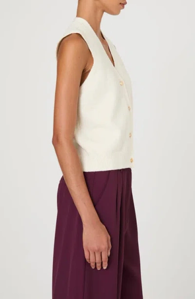 French Connection Vhari Button Down Sweater In White