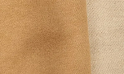 Saachi Two-tone Reversible Fringe Scarf In Brown