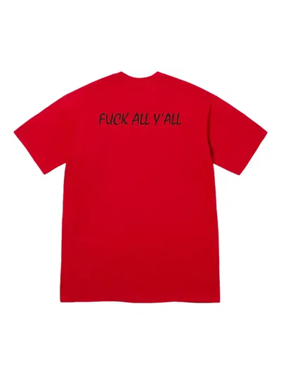 Supreme Split T-shirt In Red