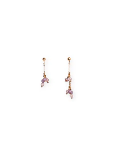 Inari Jewellery Women's Gold / Pink / Purple Gumdrops Earrings In Multi