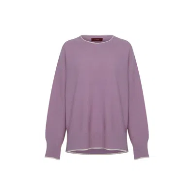 Callaite Women's Purple Pure Cashmere Vittoria Pullover - Violet In Purple