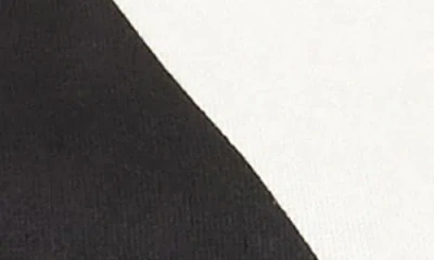 Karen Kane Colorblock Satin Bow Crossover Hem Knit Top In Multi