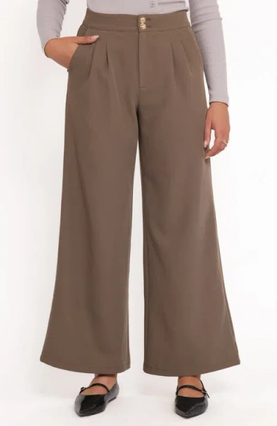Petal And Pup Petal & Pup Curtis Wide Leg Pants In Brown