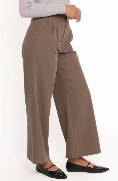 Petal And Pup Petal & Pup Curtis Wide Leg Pants In Brown