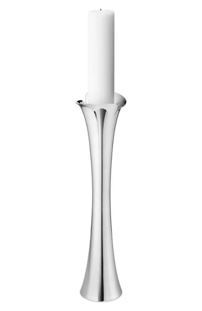 Georg Jensen Bloom Medium Floor Candleholder In Silver