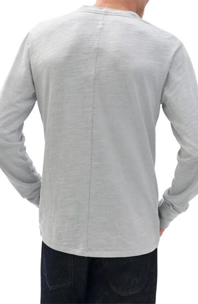 Rag & Bone Classic Flame Slub Cotton Henley In Gray