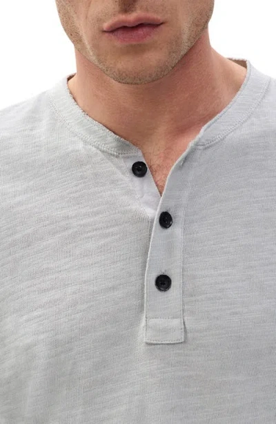 Rag & Bone Classic Flame Slub Cotton Henley In Gray