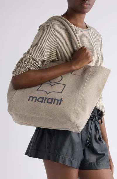 Isabel Marant Small Yenky Canvas Tote In Neutral