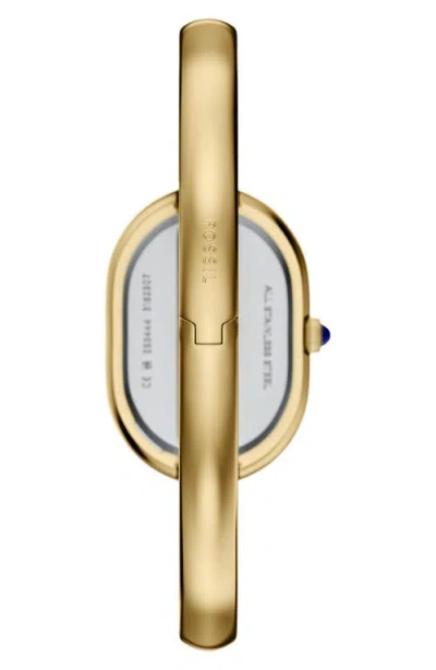 Fossil Sloan Three-hand Gold-tone Stainless Steel Bangle Watch, 25mm X 36mm In Gold