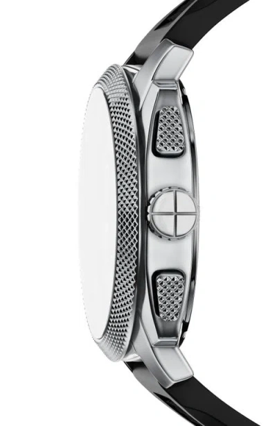 Fossil Machine Chronograph Silicone Strap Watch & Bracelet Set, 44mm In Black