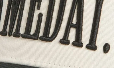 Kenzkustomz Gameday Canvas Snapback Baseball Cap In Brown