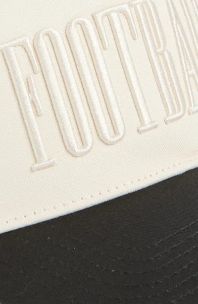 Kenzkustomz Football Canvas Snapback Baseball Cap In Brown