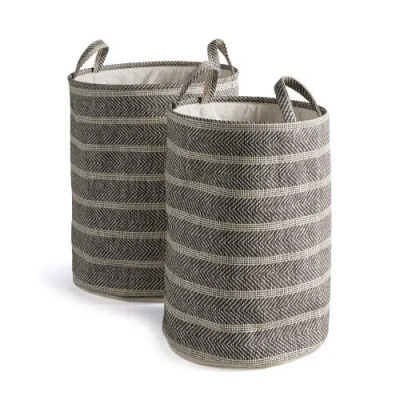 Napa Home & Garden Marleigh Round Baskets Set Of 2 In Gray