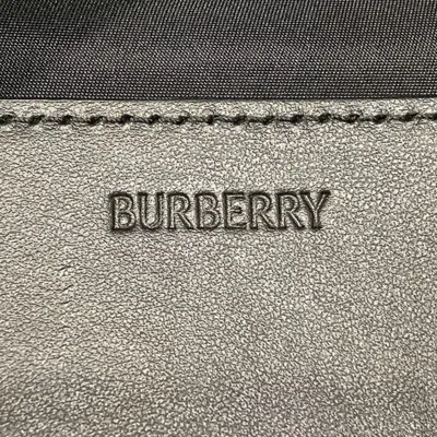 Pre-owned Burberry Beige Black Red Color Nylon Leather Fanny Pack Sling Bag ()