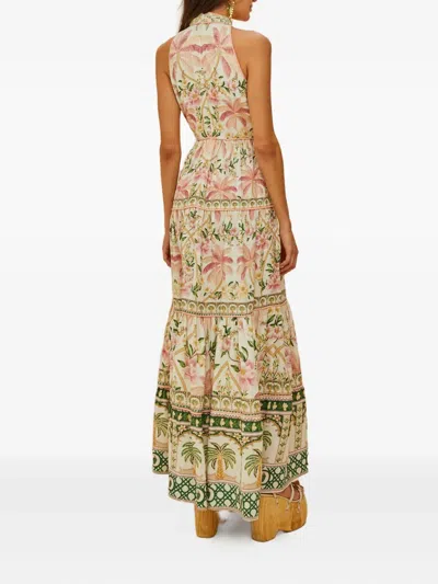 Farm Rio Cutout Floral-pattern Maxi Dress In Multi