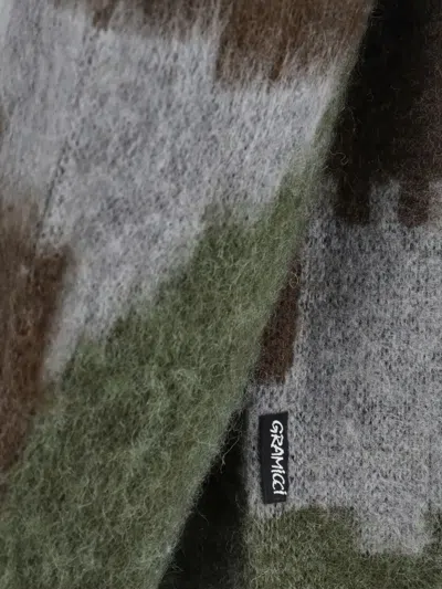 Gramicci Camouflage-pattern V-neck Cardigan In Gray