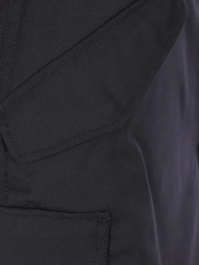 Junya Watanabe Wool-blend Cargo Pants In Black