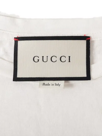 Pre-owned Gucci 2000s Lettering T-shirt In White