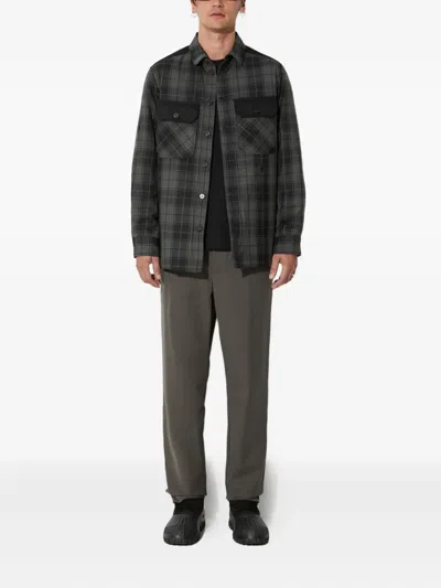Neil Barrett Check-pattern Shirt Jacket In Gray