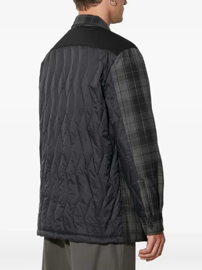 Neil Barrett Check-pattern Shirt Jacket In Gray