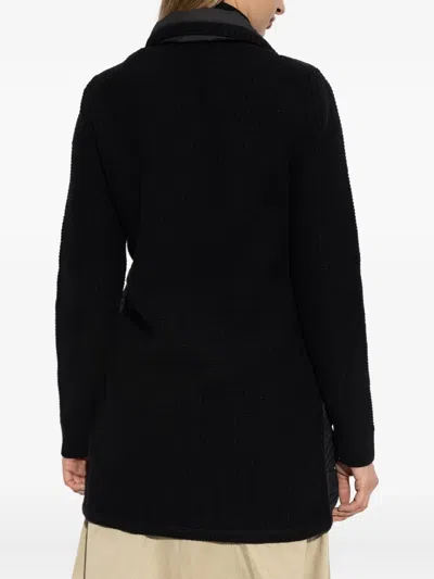 Moncler Double-breasted Wool And Cashmere-blend And Quilted Shell Down Cardigan. In Black