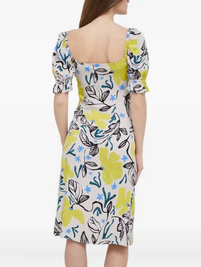 Ps By Paul Smith Ps Paul Smith Woman Midi Dress Light Grey Size 6 Viscose In Multi