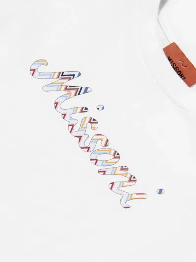 Missoni Baby Boys Logo T-shirt In White