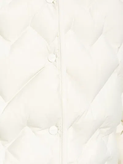 Moncler Senevee Heart-quilted Short Down Jacket In White